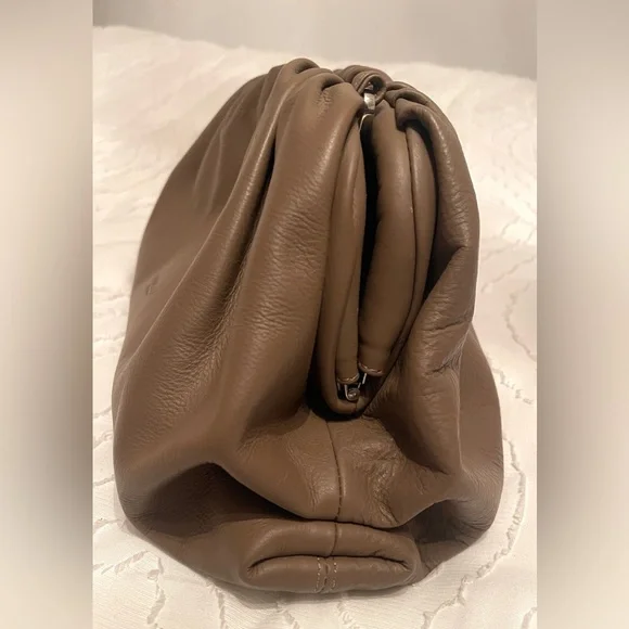 Genuine Leather Brown Crossbody Dumpling Bag - Picture 11 of 14